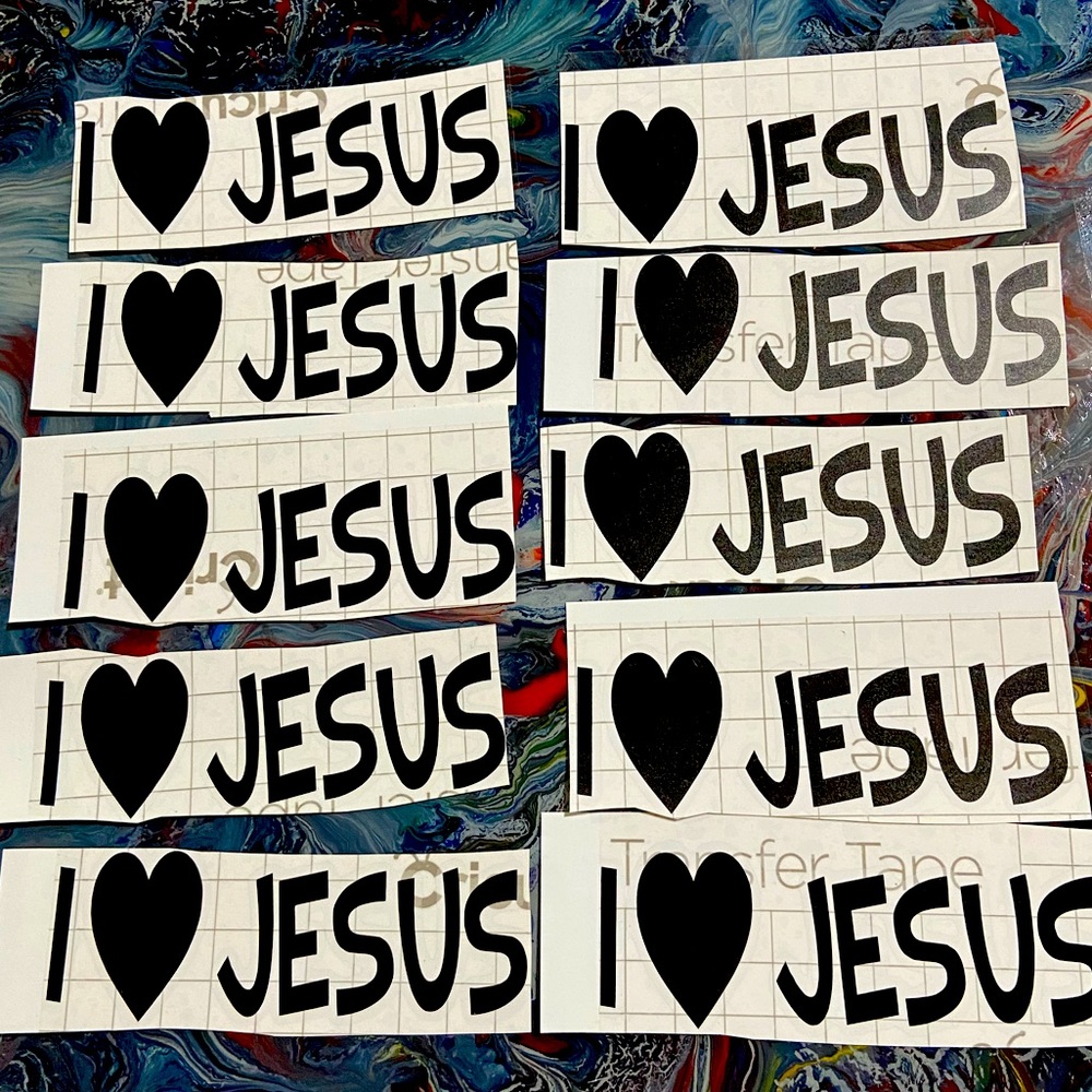 “I love Jesus” car Vinyl Decal